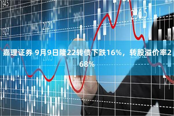 嘉理证券 9月9日隆22转债下跌16%，转股溢价率268%